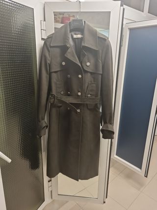 Gabardina Pinko militar verde