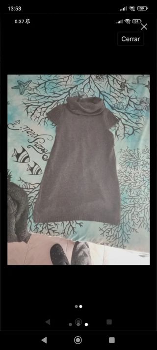 Vestido Jersey gris de lana y2k