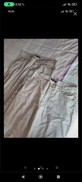 Pantalones blancos hombre pitillo