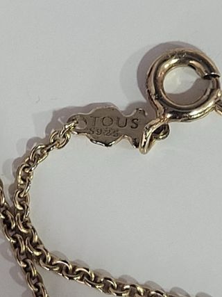 Cadena Tous plata vermell 45cm