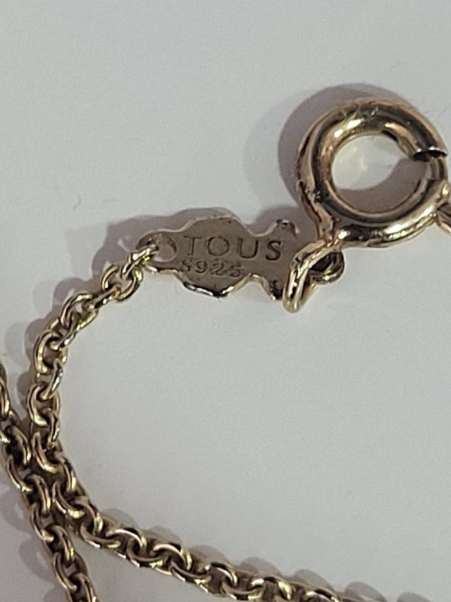 Cadena Tous plata vermell 45cm 