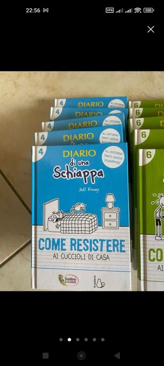 Set 4 libri il diario di una schiappa