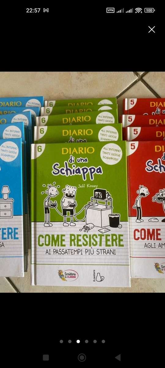 Set 4 libri il diario di una schiappa