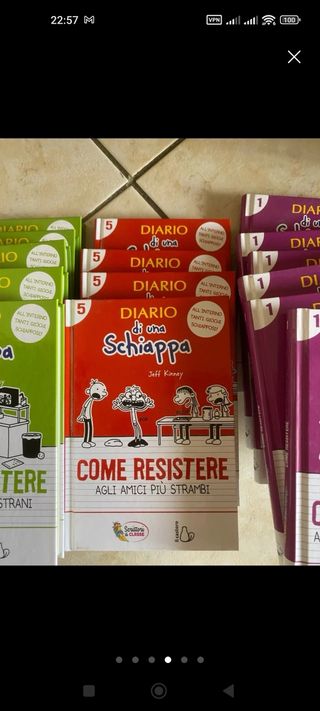 Set 4 libri il diario di una schiappa