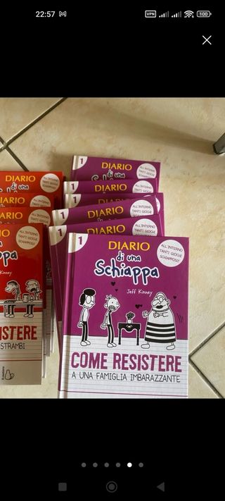 Set 4 libri il diario di una schiappa