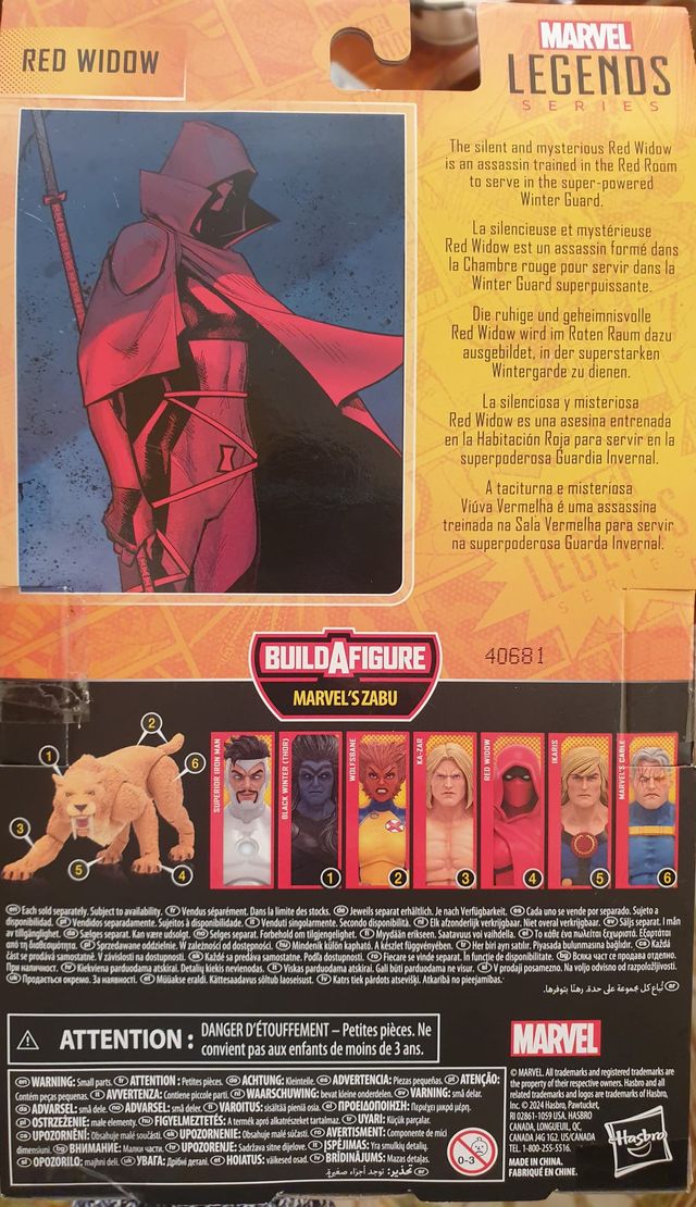 Marvel Legends Red Widow Hasbro Zabu Baf