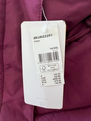 Abrigo tipo plumas sintetico mujer Roxy