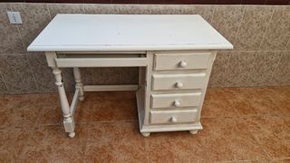 Escritorio de madera maciza con 4 cajones 