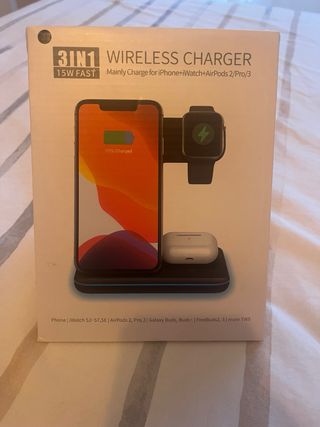 Base cargador iPhone 3in1 Wireless chargee 