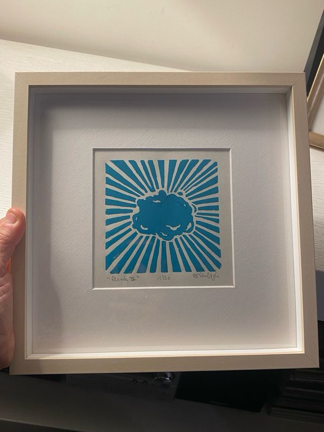 Illustrazione xilografica originale con cornice