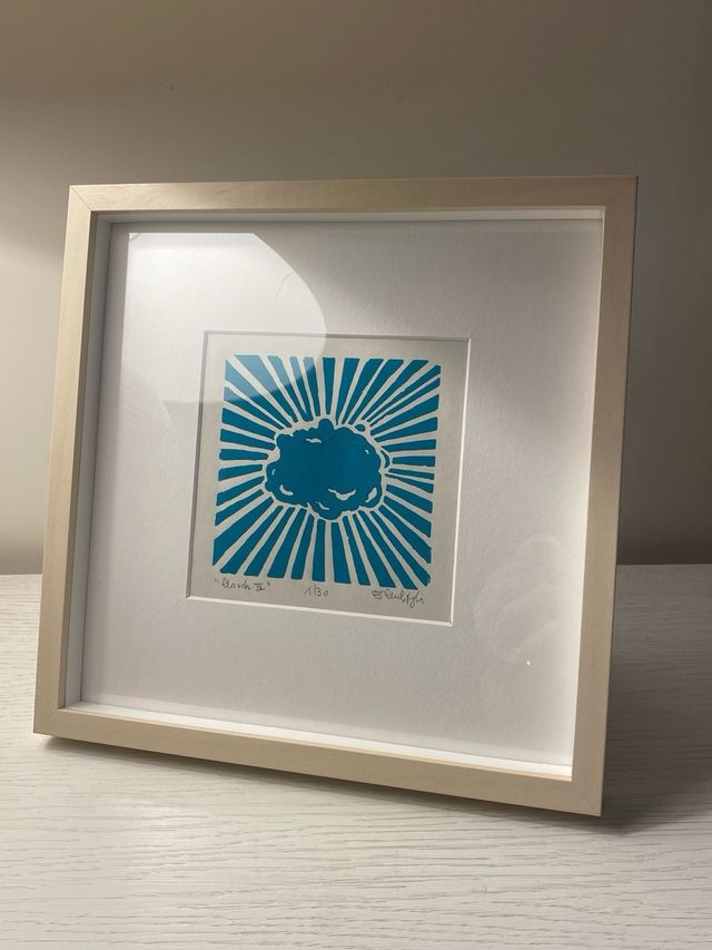 Illustrazione xilografica originale con cornice