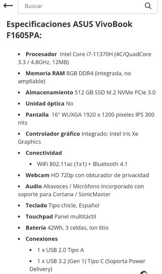 Asus Vivobook 16 i7