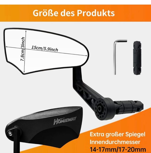 Espejo retrovisor para bicicleta