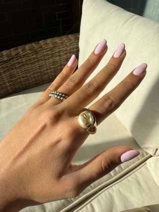 Pack Anillos Dorados Perlas