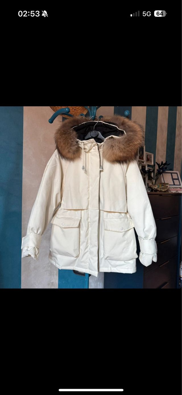 Parka panna donna taglia unica