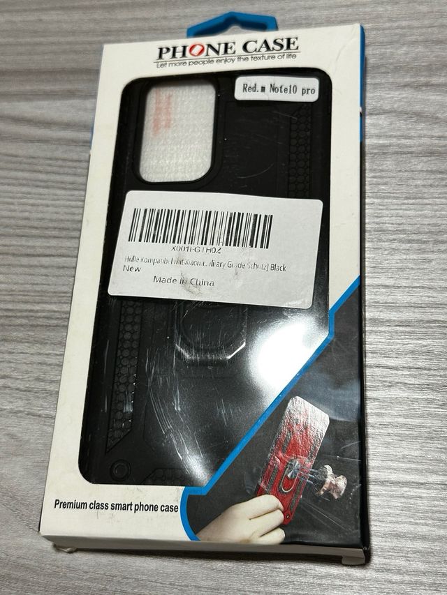 Funda red.m note 10 Pro y 2 cristales templados.