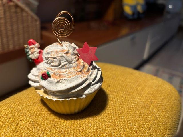 Cup cake natalizio con porta foto