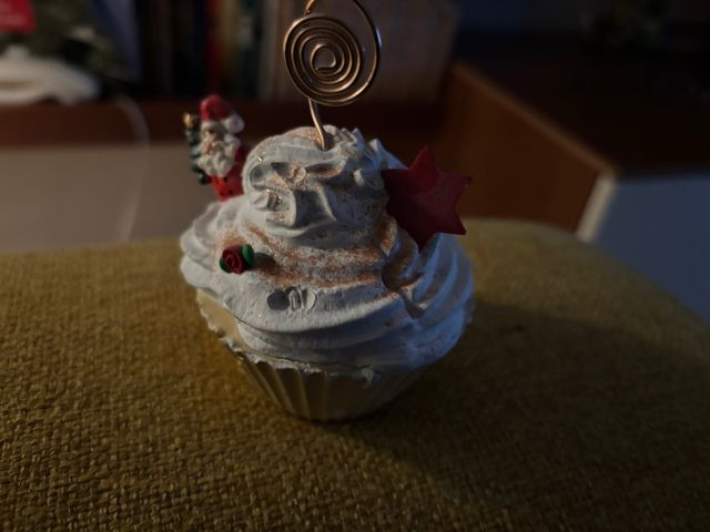 Cup cake natalizio con porta foto