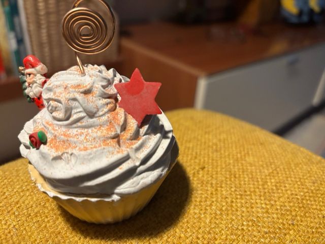 Cup cake natalizio con porta foto