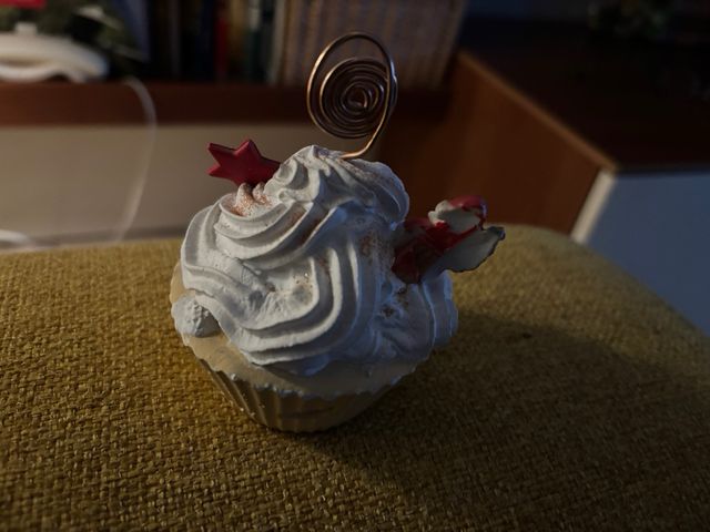 Cup cake natalizio con porta foto