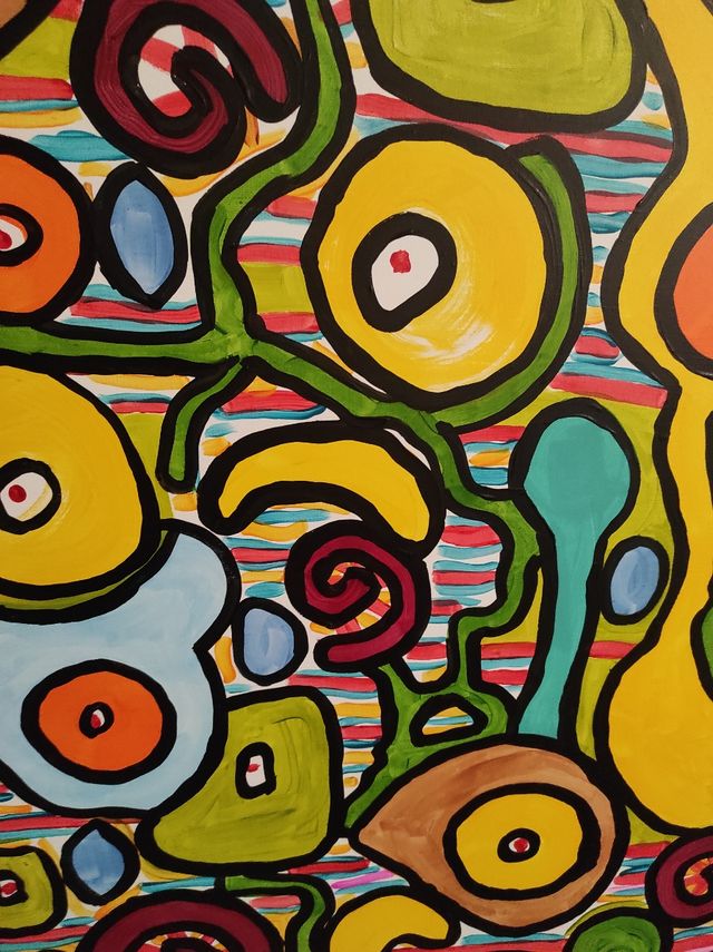 Quadro acrilico grande su tela fatto a mano