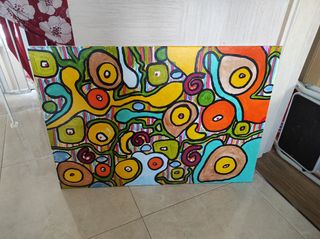 Quadro acrilico grande su tela fatto a mano