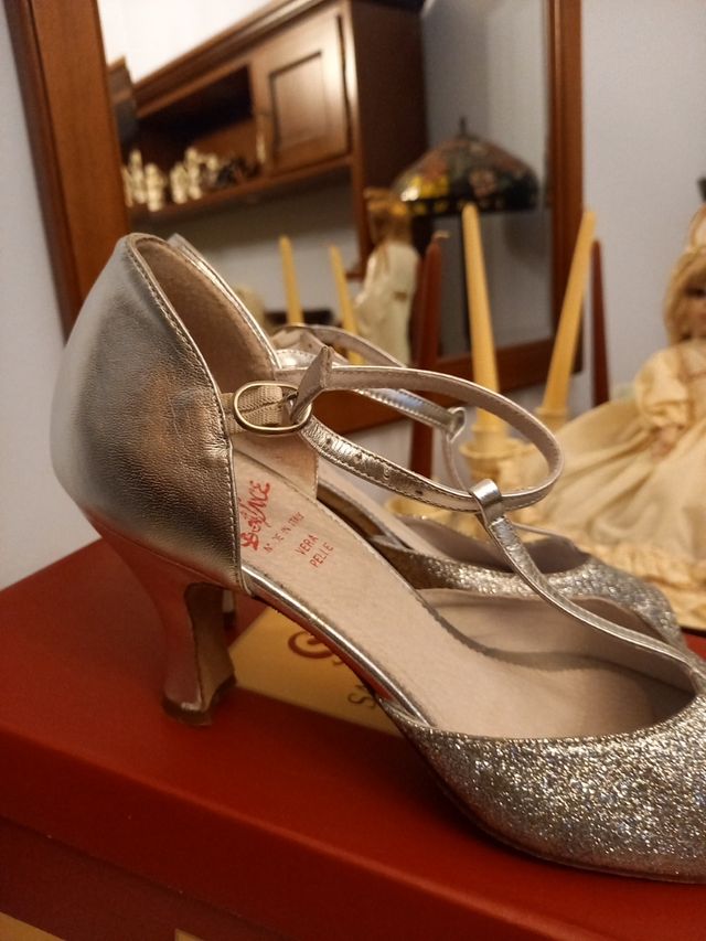 Scarpe sandali eleganti argento n 40