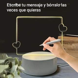 Pizzarra LED de escritura Corazones
