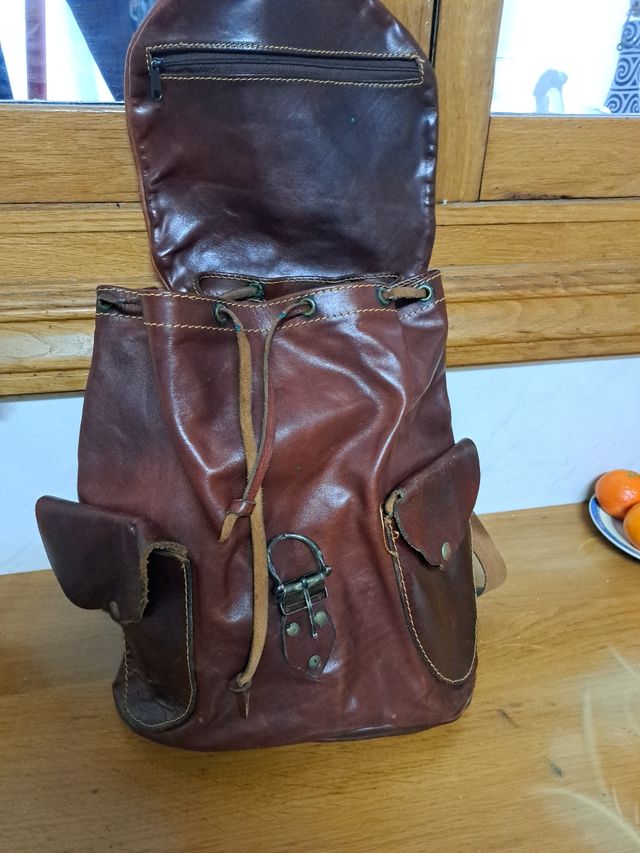 Mochila de cuero