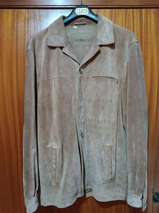 Chaqueta piel hombre serraje