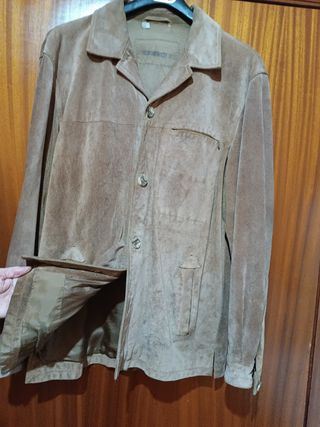 Chaqueta piel hombre serraje