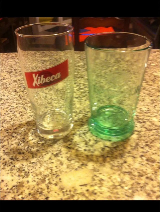 Vasos Xibeca y Bacardi