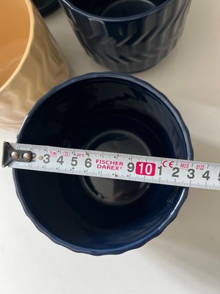 Macetas esmaltadas nuevas 6uds