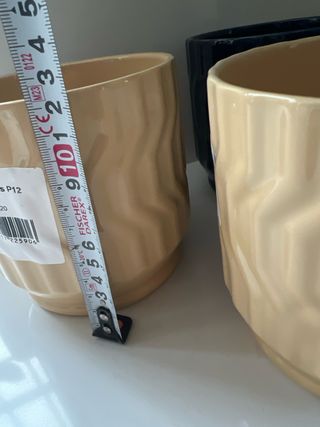 Macetas esmaltadas nuevas 6uds