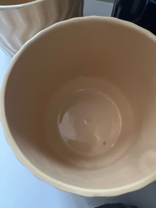 Macetas esmaltadas nuevas 6uds