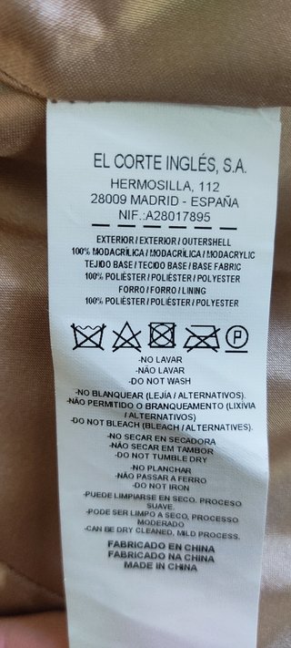 Abrigo de peluche talla grande