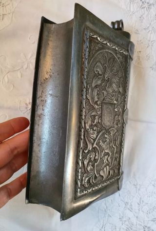 Antico flacone peltro sec XIX