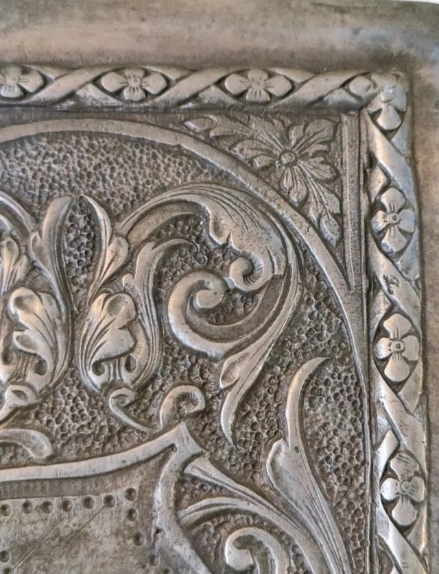 Antico flacone peltro sec XIX