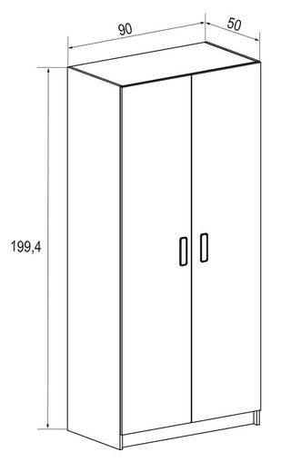 Armario 2 Puertas Largas con Altillo🤩