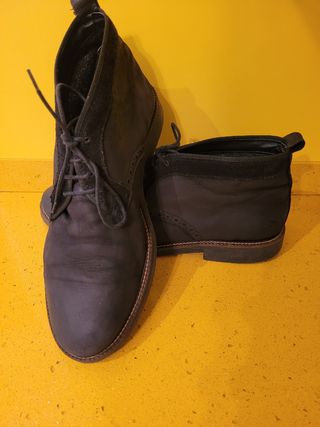 Botin de ante azul marino de Zara