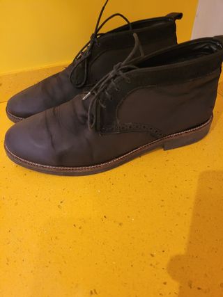 Botin de ante azul marino de Zara