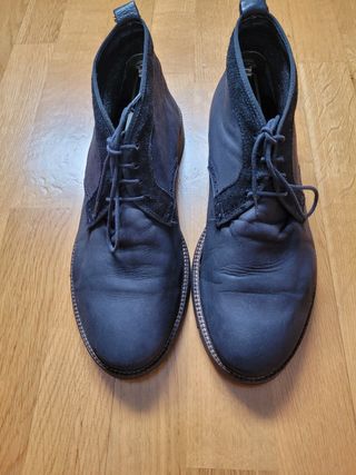 Botin de ante azul marino de Zara