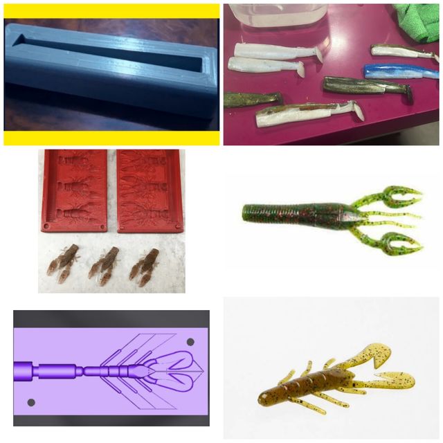 MOLDE DE PESCA Black minow 100mm