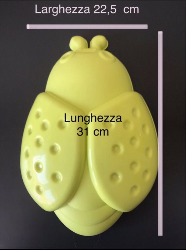 Lampada da parete coccinella color verde acido