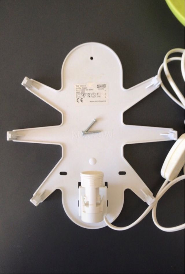 Lampada da parete coccinella color verde acido