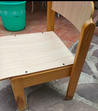Silla madera niños 