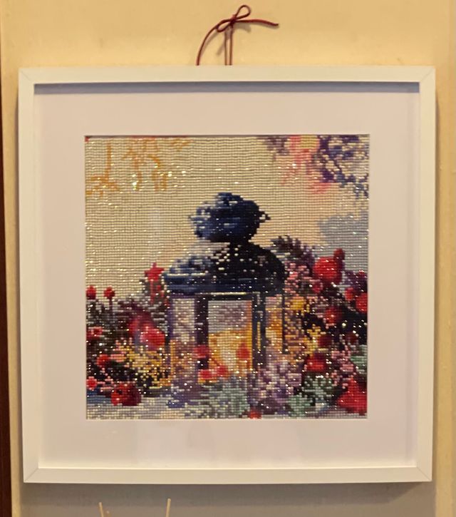 Quadro Diamond Dots - lanterna natalizia