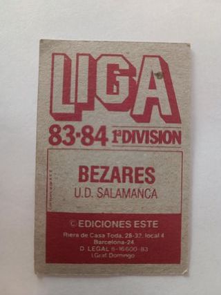 Cromo Liga 83-84 Bezares
