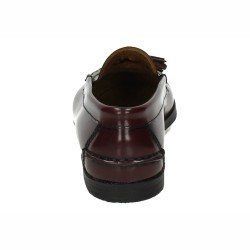 Mocasines de piel burdeos