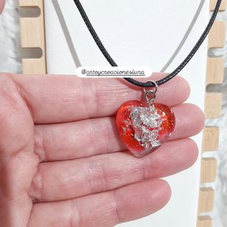 Colgante corazón Orange universe